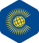 The Flag of Commonwealth of Nations Rounded Hexagon