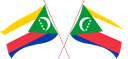 The Flag of Comoros Crossed Flags