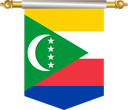 The Flag of Comoros Hanging Banner III