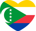 The Flag of Comoros Heart