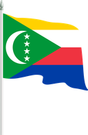 The Flag of Comoros Pole Flag II