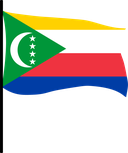 The Flag of Comoros Pole Flag III