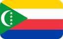 The Flag of Comoros Rounded Rectangle