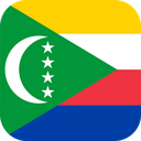 The Flag of Comoros Rounded Square