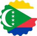The Flag of Comoros Scallop Circle