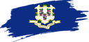 The Flag of Connecticut Brushed