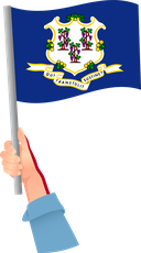 The Flag of Connecticut Handheld