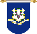 The Flag of Connecticut Hanging Banner III