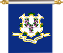 The Flag of Connecticut Hanging Banner IV