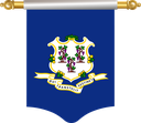 The Flag of Connecticut Hanging Banner I