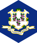 The Flag of Connecticut Hexagon II