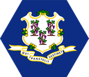 The Flag of Connecticut Hexagon I