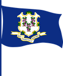 The Flag of Connecticut Pole Flag III