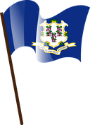 The Flag of Connecticut Pole Flag I