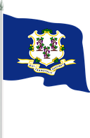The Flag of Connecticut Pole Flag II