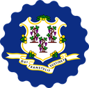 The Flag of Connecticut Scallop Circle