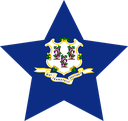 The Flag of Connecticut Star