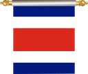 The Flag of Costa Rica Hanging Banner IV