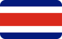 The Flag of Costa Rica Rounded Rectangle