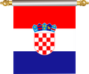 The Flag of Croatia Hanging Banner IV