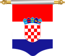 The Flag of Croatia Hanging Banner I