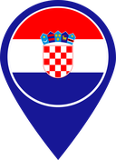 The Flag of Croatia Map Pin