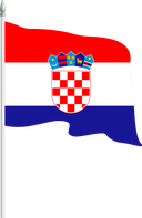 The Flag of Croatia Pole Flag II