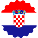 The Flag of Croatia Scallop Circle