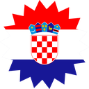 The Flag of Croatia Star Burst