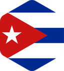 The Flag of Cuba Rounded Hexagon