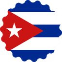 The Flag of Cuba Scallop Circle