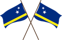 The Flag of Curacao Crossed Flags