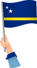 The Flag of Curacao Handheld