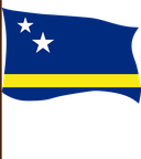 The Flag of Curacao Pole Flag III