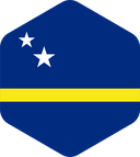 The Flag of Curacao Rounded Hexagon