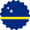 The Flag of Curacao Scallop Circle