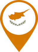 The Flag of Cyprus Map Pin