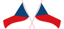 The Flag of Czech Republic Crossed Flags