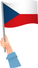 The Flag of Czech Republic Handheld
