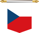 The Flag of Czech Republic Hanging Banner III