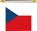 The Flag of Czech Republic Hanging Banner IV