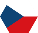 The Flag of Czech Republic Hexagon I