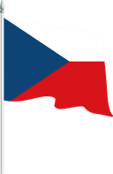 The Flag of Czech Republic Pole Flag II