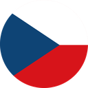 The Flag of Czech Republic Round
