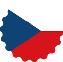 The Flag of Czech Republic Scallop Circle