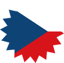 The Flag of Czech Republic Star Burst