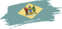 The Flag of Delaware Brushed