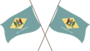 The Flag of Delaware Crossed Flags