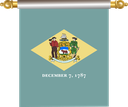 The Flag of Delaware Hanging Banner IV