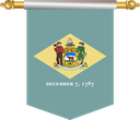 The Flag of Delaware Hanging Banner II